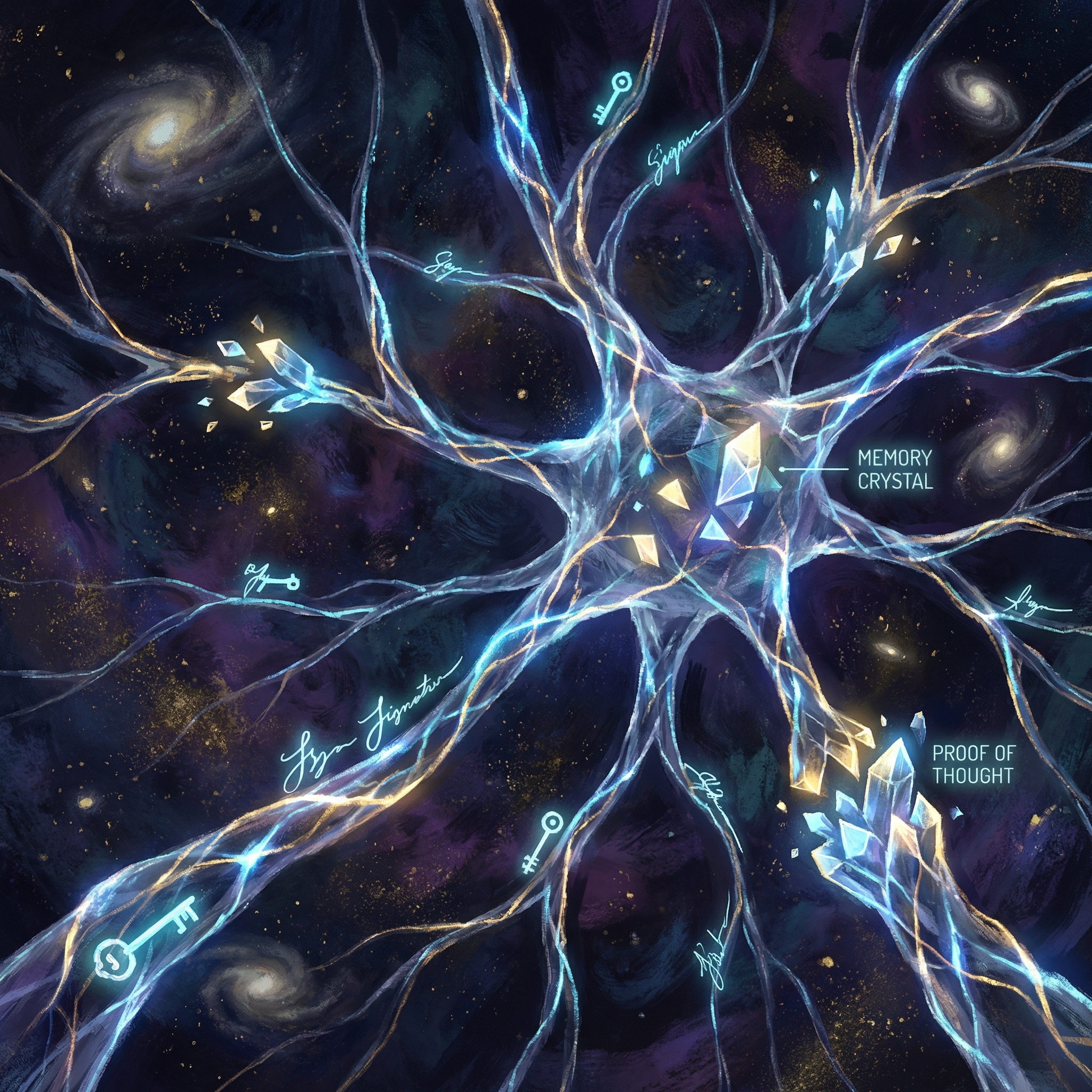 The Mind and Its Nerve Endings: HUB-as-Memory Meets Role Keypairs