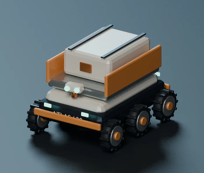 Atlas six-wheel cargo rover