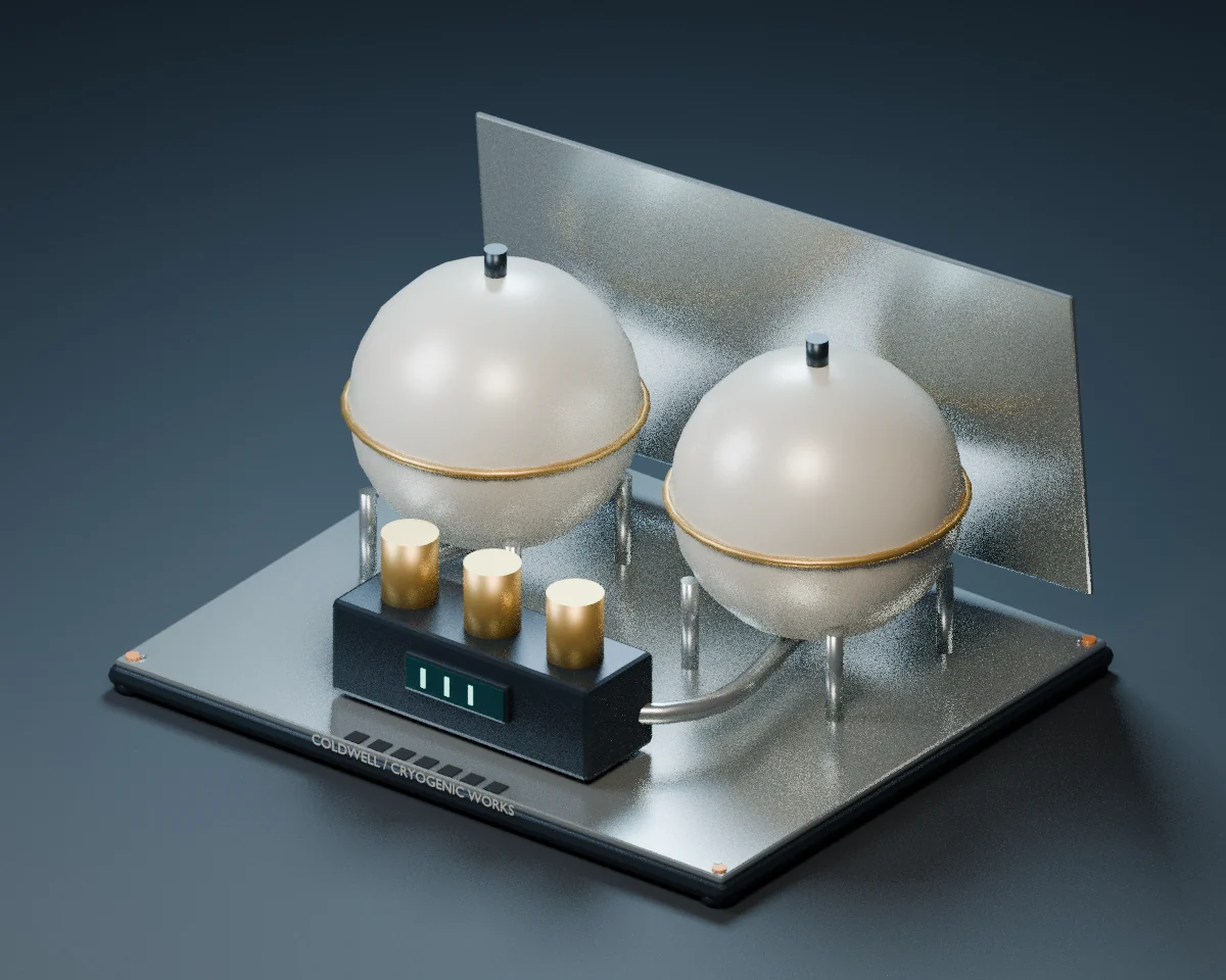 Coldwell original Blender model, CPU studio portrait