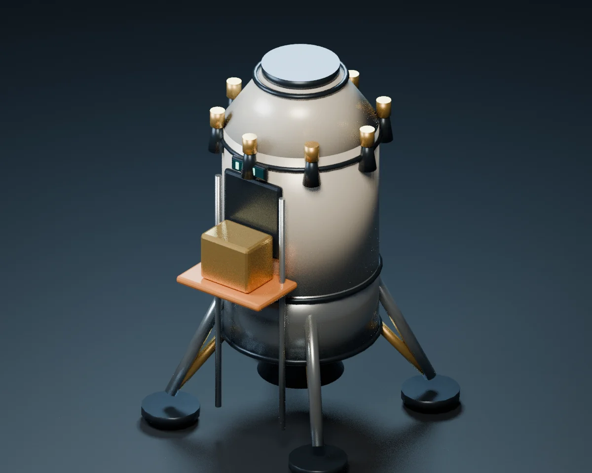 Kestrel original Blender model, CPU studio portrait