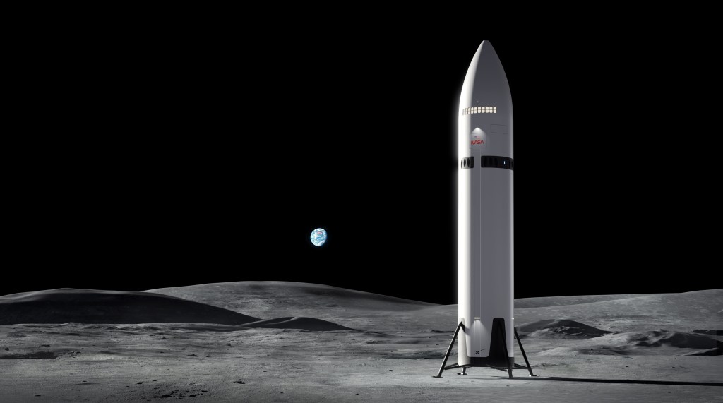 Later Starship HLS surface concept, SpaceX / NASA, November 2024.